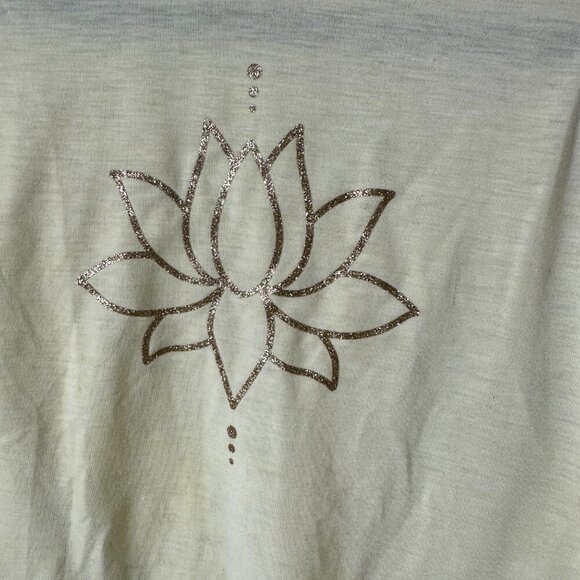 ALL IN MOTION Cropped Bright Yellow Glitter Crop Top Shirt Size XS - Picture 4 of 7